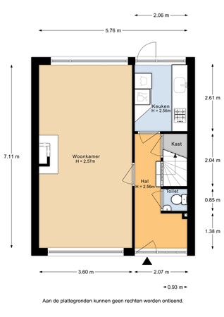 Floorplan - Roelof de Roverlaan 30, 3417 BB Montfoort